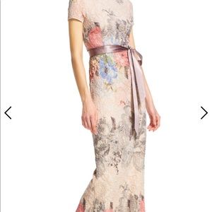 Adrianna papell floral maltesse gown